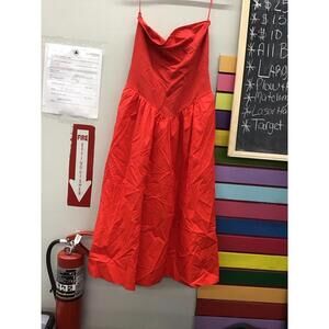 Women’s a new day red strapless fit flare dress size medium ne from target